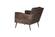 Karma Slate Leather & Wood Accent Chair by Jofran Furniture