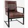 Maguire Dark Sienna Leather Accent Chair by Jofran