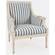 Mckenna Blue Stripe Accent Chair w/Exposed Solid Wood Frame, Upholstered Arms & French Detail by Jofran