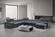182224 Kobe Premium Leather Sectional in Blue Gray by J&M Furniture