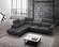 Davenport Slate Gray Leather Sectional by J&M Furniture