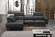 Davenport Slate Gray Leather Sectional by J&M Furniture