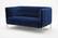 Deco Blue Fabric Loveseat by J&M Furniture