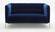 Deco Blue Fabric Loveseat by J&M Furniture