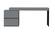 Coach Modern Gray High Gloss Office Desk by J&M Furniture