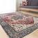Serene Pink Cream Blue Elaborate Border Rug by Kalora