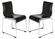 Lima Modern Transparent Black Acrylic Chair (Set of 2) by LeisureMod