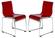 Lima Modern Transparent Red Acrylic Chair (Set of 2) by LeisureMod