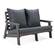 Alpine Poly Lumber 4-Piece Weather Resistant Patio Conversation Set - Charcoal by LeisureMod