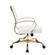 Benmar Home Leather Office Chair With Gold Frame, White by LeisureMod