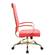 Benmar High-Back Leather Office Chair With Gold Frame Red by LeisureMod