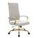 Benmar High-Back Leather Office Chair With Gold Frame Tan by LeisureMod