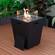 Chelsea Aluminum Patio Modern Propane Fire Pit Side Table Black by LeisureMod