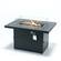 Chelsea Patio Modern Black Aluminum Propane Fire Pit Table, Black by LeisureMod