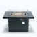 Chelsea Patio Modern Black Aluminum Propane Fire Pit Table, Black by LeisureMod