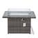 Mace Grey Wicker Patio Modern Propane Fire Pit Table by Leisuremod