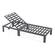Chelsea Black Modern Aluminum Outdoor Chaise Lounge Chair w/Cushions by Leisuremod