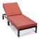 Chelsea Orange Modern Aluminum Outdoor Chaise Lounge Chair w/Cushions by Leisuremod