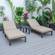 Chelsea Beige Modern Outdoor Chaise Lounge Chair Set of 2 w/Side Table & Cushions by LeisureMod