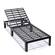 Chelsea Black Modern Outdoor Chaise Lounge Chair Set of 2 w/Side Table & Cushions by LeisureMod