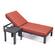 Chelsea Orange Modern Aluminum Outdoor Chaise Lounge Chair w/Side Table & Cushions by Leisuremod