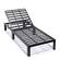Chelsea Orange Modern Aluminum Outdoor Chaise Lounge Chair w/Side Table & Cushions by Leisuremod