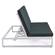 Chelsea Convertible Lounge Reclining Double Chaise w/Cushions, White w/Black by LeisureMod