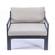 Chelsea Outdoor Patio Black Aluminum Armchairs With Cushions Beige, Set of 2 by LeisureMod