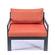 Chelsea Outdoor Patio Black Aluminum Armchairs With Cushions Orange, Set of 2 by LeisureMod