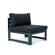 Chelsea 6-Piece Patio Armchair Sectional Black Aluminum With Cushions Black by LeisureMod