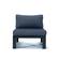 Chelsea 4-Piece Middle Patio Chairs Black Aluminum w/Cushions - Blue by LeisureMod