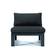 Chelsea 6-Piece Patio Sectional Black Aluminum With Cushions, Black by LeisureMod