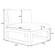 Chelsea 6-Piece Patio Sectional Black Aluminum With Cushions, Black by LeisureMod