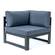 Chelsea 6-Piece Patio Sectional Black Aluminum With Cushions, Blue by LeisureMod