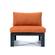 Chelsea 6-Piece Patio Sectional Black Aluminum With Cushions, Orange by LeisureMod