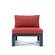 Chelsea 8-Piece Patio Sectional Black Aluminum w/Cushions - Red by LeisureMod