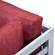 Chelsea Red 7-Piece Patio Sectional & Fire Pit Table Weathered Grey Aluminum w/Cushions by Leisuremod
