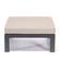 Chelsea Outdoor Patio Black Aluminum Ottomans With Cushions Beige, Set of 2 by LeisureMod