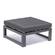 Chelsea Outdoor Patio Black Aluminum Ottomans With Cushions Black, Set of 2 by LeisureMod