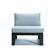 Chelsea 6-Piece Patio Ottoman Sectional Black Aluminum With Cushions Light Grey by LeisureMod