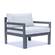 Chelsea 7-Piece Patio Sectional And Coffee Table, Set Black Aluminum With Cushions Light Grey by LeisureMod