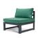 Chelsea 5-Piece Green Middle Patio Chairs & Coffee Table Set Black Aluminum w/Cushions by LeisureMod