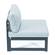 Chelsea 5-Piece Light Grey Middle Patio Chairs & Coffee Table Set Black Aluminum w/Cushions by LeisureMod