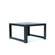 Chelsea Light Grey 3-Piece Sectional Loveseat & Coffee Table Set Black Aluminum w/Cushions by LeisureMod