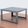 Chelsea Light Grey 3-Piece Sectional Loveseat & Coffee Table Set Black Aluminum w/Cushions by LeisureMod