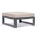 Chelsea 7-Piece Patio Ottoman Sectional And Coffee Table, Set Black Aluminum With Cushions Beige by LeisureMod