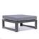 Chelsea 7-Piece Patio Ottoman Sectional And Coffee Table, Set Black Aluminum With Cushions Blue by LeisureMod