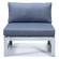 Chelsea Blue 6-Piece Patio Sectional Weathered Grey Aluminum w/Cushions by Leisuremod