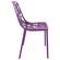 Modern Devon Aluminum Chair Purple, Set of 4 by LeisureMod