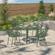 Modern Devon A Aluminum Chair Khaki Green, Set of 4 by LeisureMod